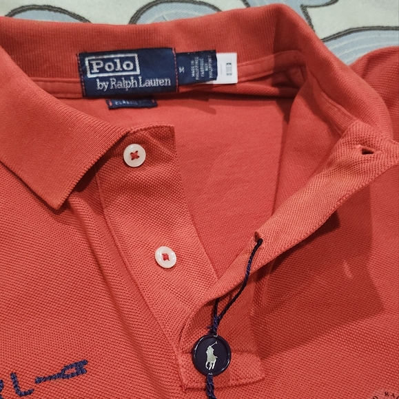 SOLD!!! $125 Polo Ralph Lauren Shirt  Red Classic Fit New York Flag 1967 Medium - Picture 5 of 8